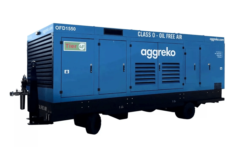 1600 cfm Industrial Diesel Air Compressor Rental | Aggreko US