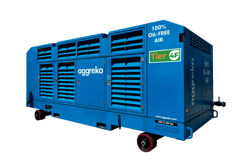 1600 cfm diesel oil-free air compressor rentals | Aggreko US