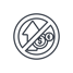 Icon of an arrow pointing upwards and three coins to its right, a euro, a dollar, and a pound, inside a prohibition circle