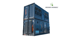 A black Aggreko gas generator