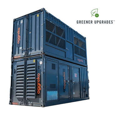 A black Aggreko gas generator