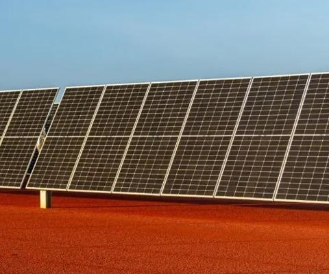 Solar farm for a mine site