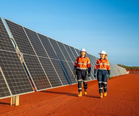 Solar farm for a mine site