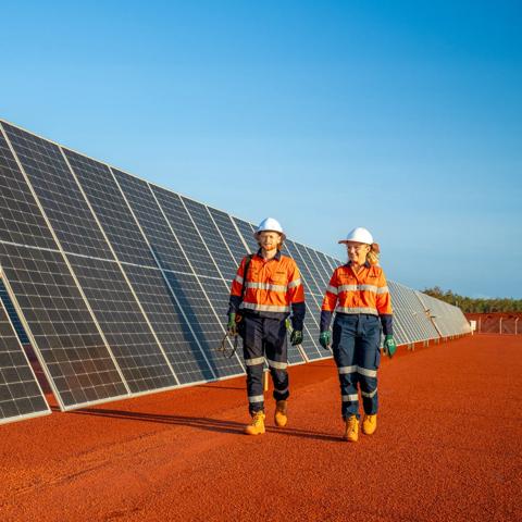 Solar farm for a mine site
