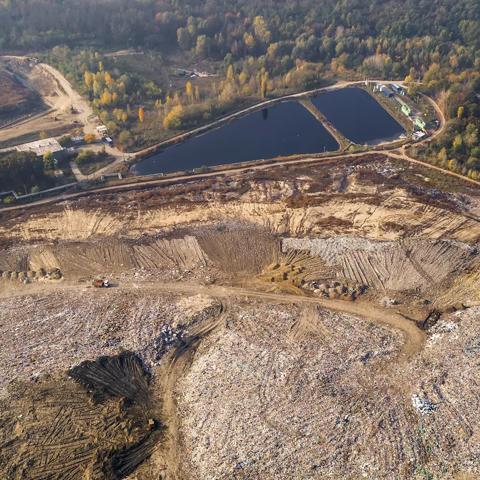 Overview of large landfill site