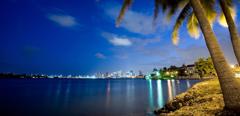 Stock Image- Island at night