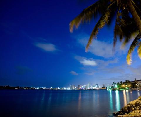 Stock Image- Island at night