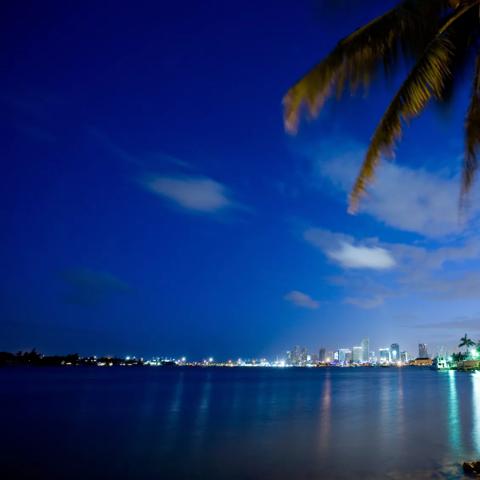 Stock Image- Island at night