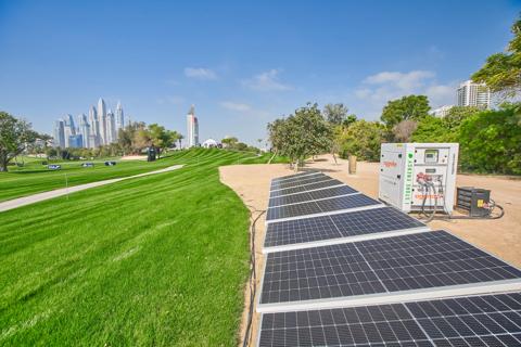 using battery power to reduce the costs and emissions at a major sporting event