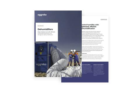 Cover of the dehumidifiers brochure.