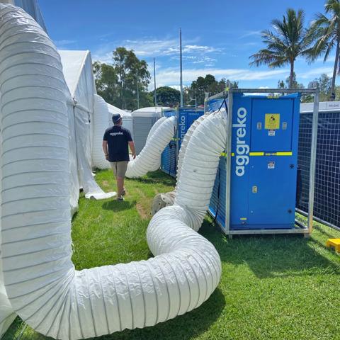 Air conditioner units.
This That Festival, Brisbane, Australia