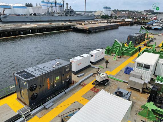 Powering barge hydraulics at an offshore wind farm (2)