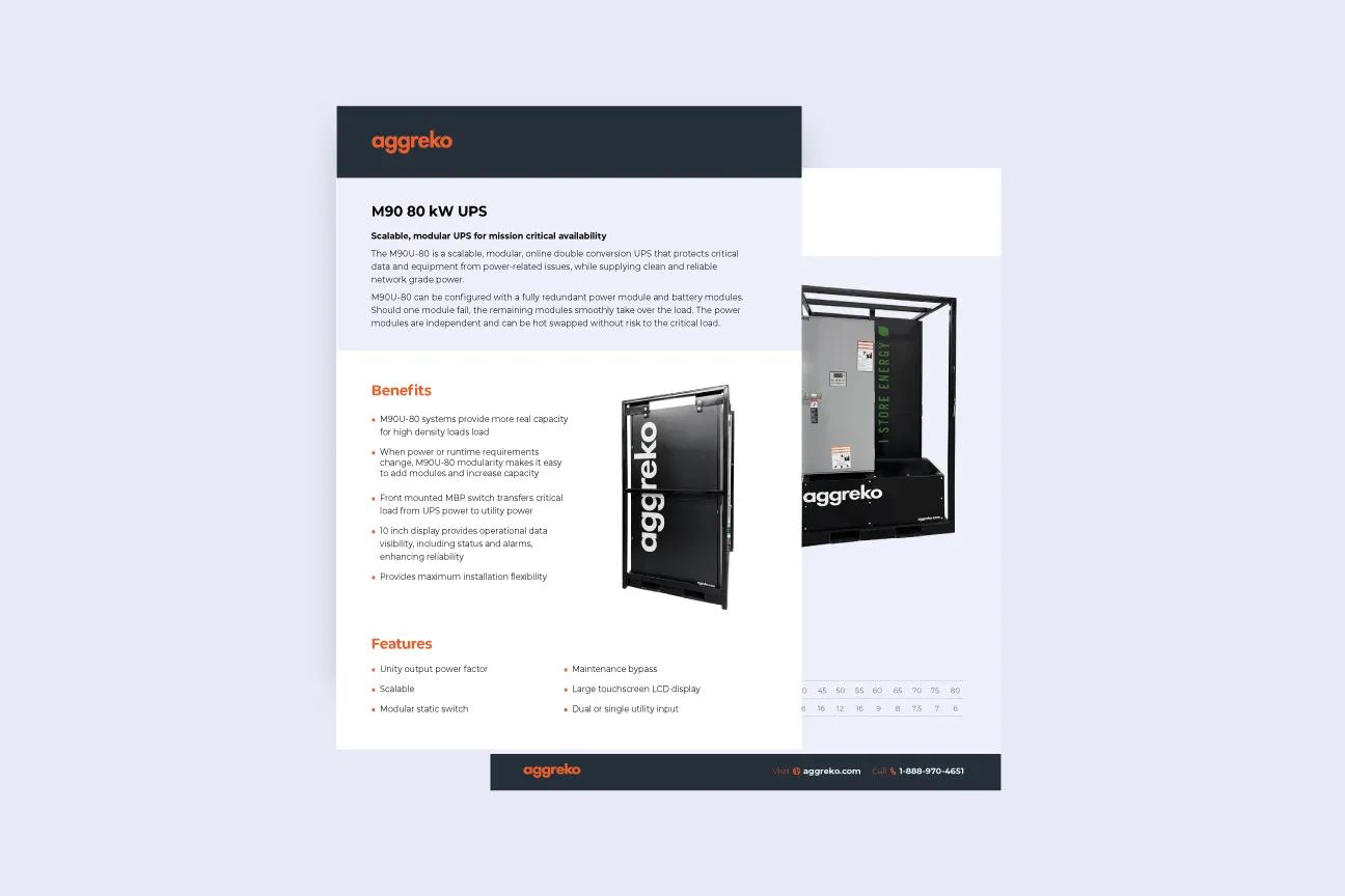 80 kwuninterruptible power supply ups system