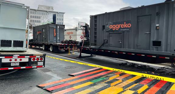 Aggreko generators provide backup emergency power for a multi-use high rise in Atlanta