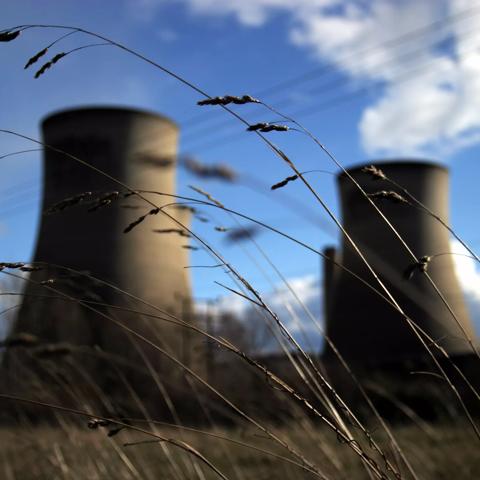 Cooling towers at a nuclear power plant