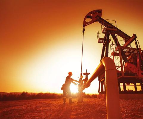 Oil and gas in field.