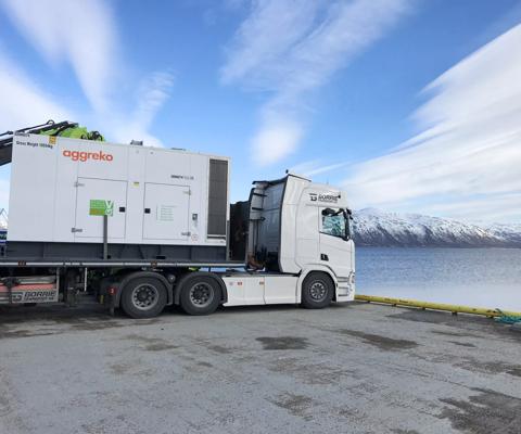 2.5 MVA shore supply package, with Stage V 600kva gensets for HMS Ambush Nuclear Submarine, Tromsø, Norway
