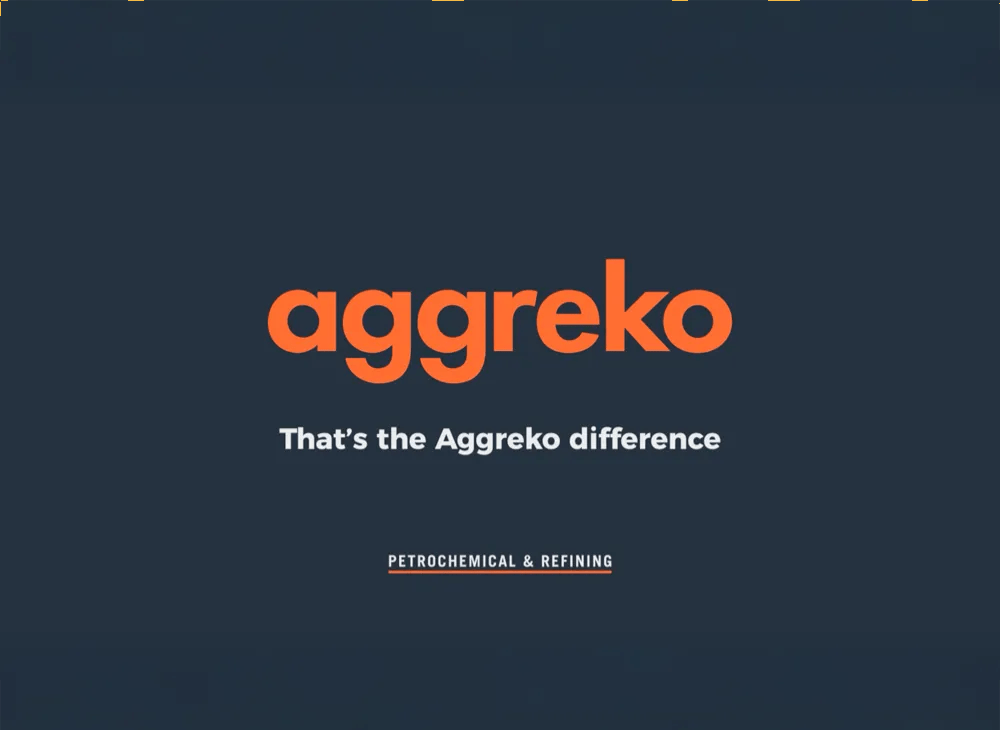 Aggreko logo and slogan.