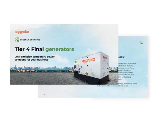 low emission tier 4 final diesel generators epa compliant temporary power