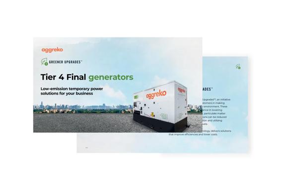 low emission tier 4 final diesel generators epa compliant temporary power