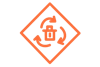 energy distribution that minimizes waste icon