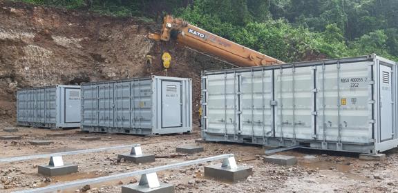 Solar cell container before installation 