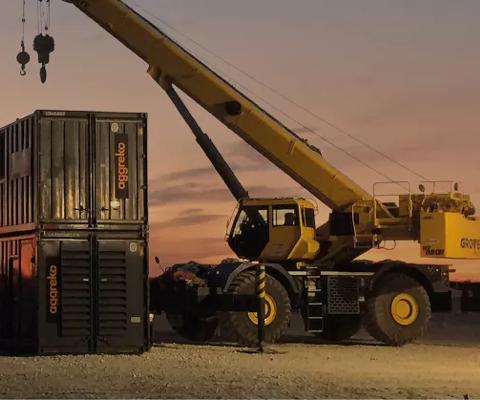 Gas generators sunset afternoon landscape