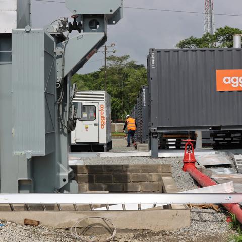 Usina termoelétrica da aggreko na costa rica