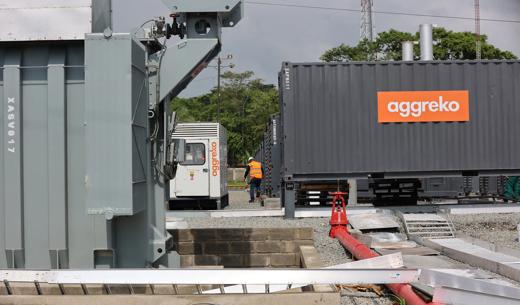 Planta termoeléctrica de aggreko en costa rica
