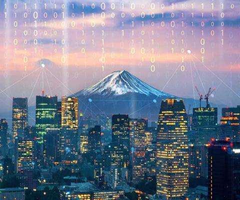 Mountain Fuji and Japan industry zone from Shizuoka prefecture, Tokyo, Japan