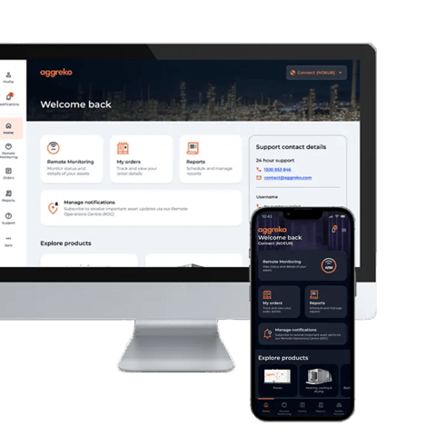Aggreko Connect desktop & phone reports