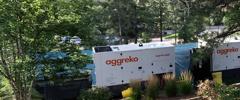 White Aggreko generator