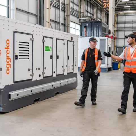 HVO generator hire from Aggreko