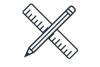 Icon of a pencil and a ruler