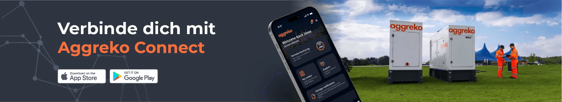 Aggreko connect banner DE