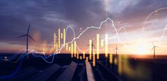 Green energy in full development.Increase in electricity prices on the world market