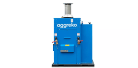 Blue hydronic heater with 