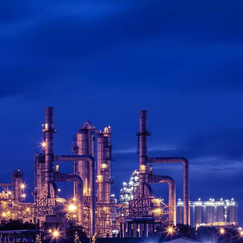 Major refinery during a turnaround