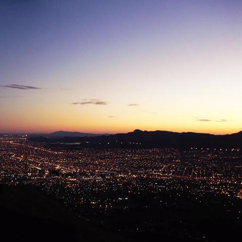 Photo Taken In United States El Paso city at night powered and lit up