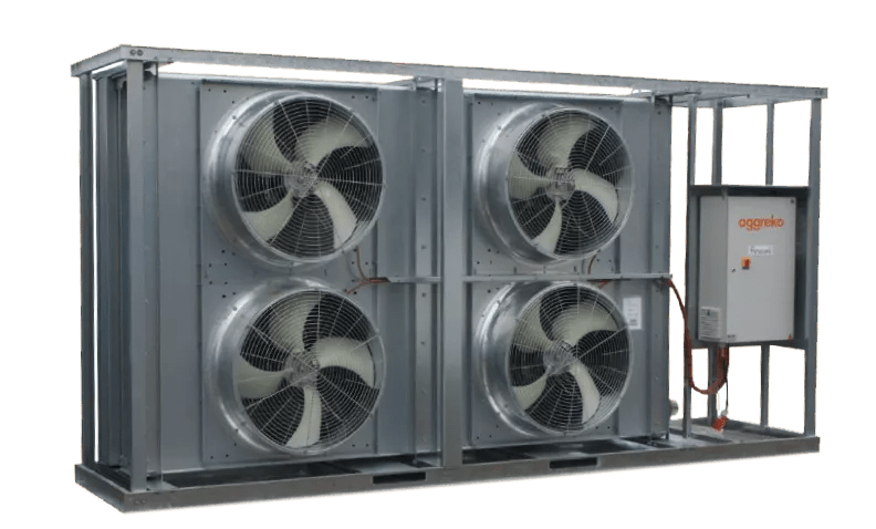 Dry air cooler product cut out