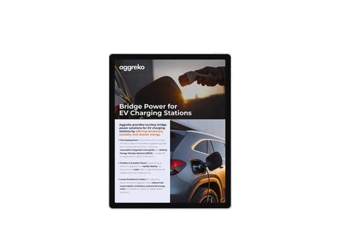 cover of the flyer for EV charging stations