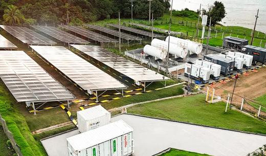 A primeira usina Aggreko 100% híbrida no Amazonas