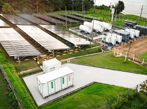 A primeira usina Aggreko 100% híbrida no Amazonas