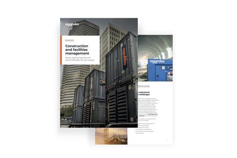 Snapshot preview of the Aggreko construction and facilities management flyer