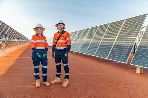 Solar farm for a mine site