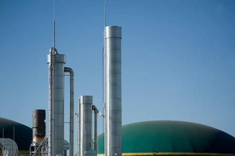 Modern biogas plant.