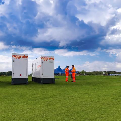 Technicians by Aggreko generators