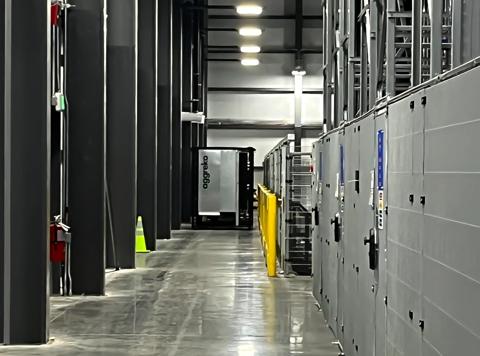 Aggreko Low-Temp Air Handler in a cold warehouse