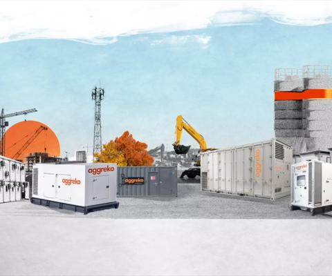 Aggreko greener upgrades on a construction site