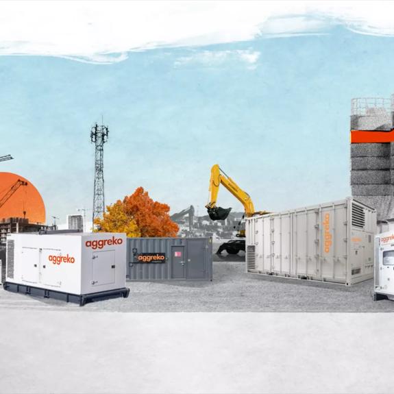 Aggreko greener upgrades on a construction site